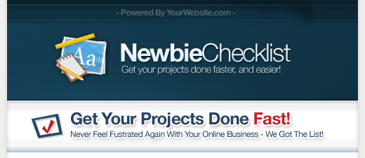 Product picture Newbie Checklist - Get Your Projects Done Fast